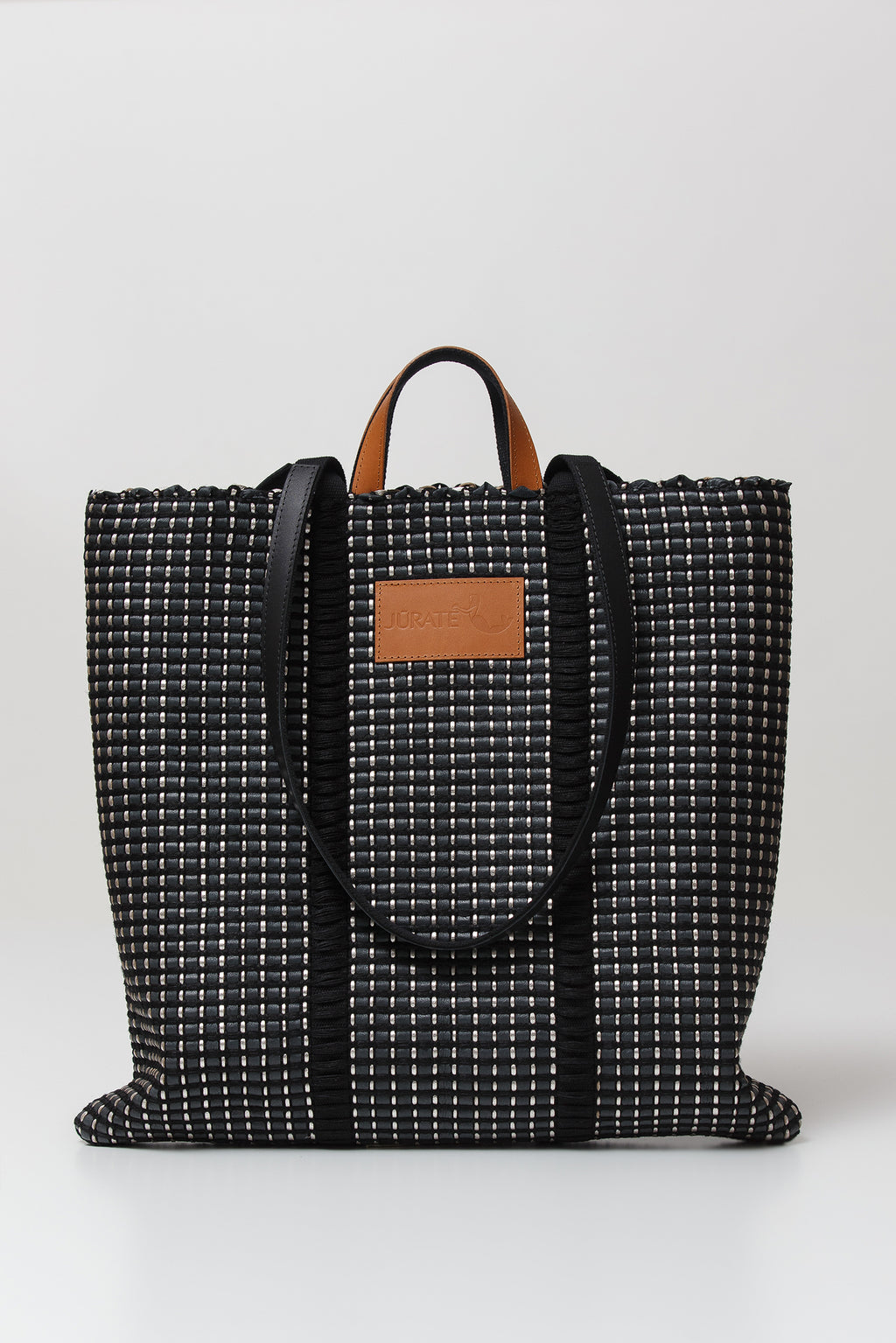 Handwoven Bag Austė #45 Black / Silver