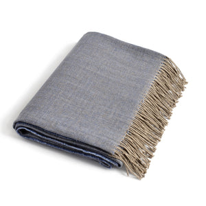 Linen Throw PREILA blue