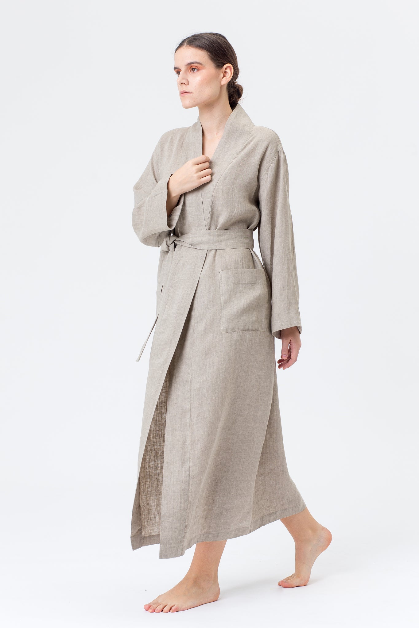 Linen Kimono-Bathrobe LINAS flax
