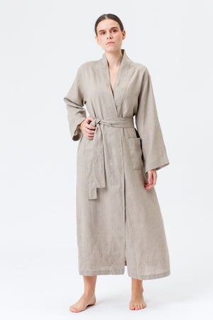 Linen Kimono-Bathrobe LINAS flax
