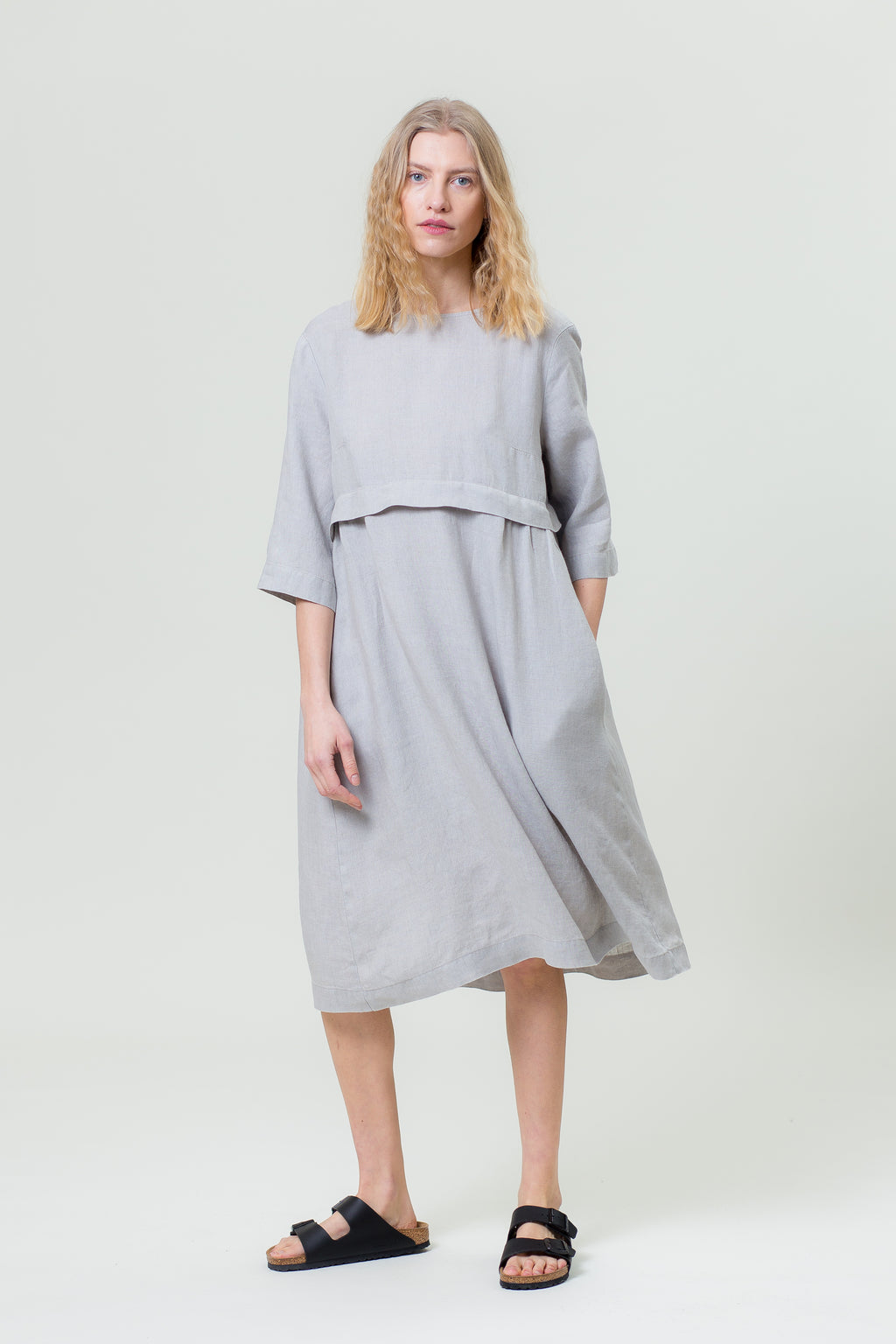 Linen Dress MONIKA smoke