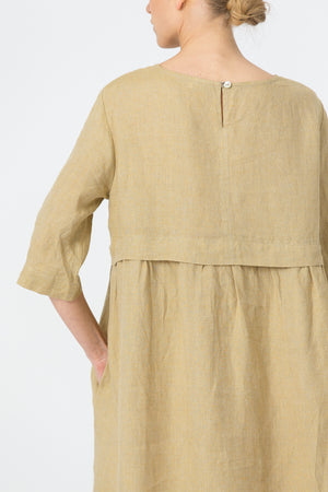 Linen Dress MONIKA gold