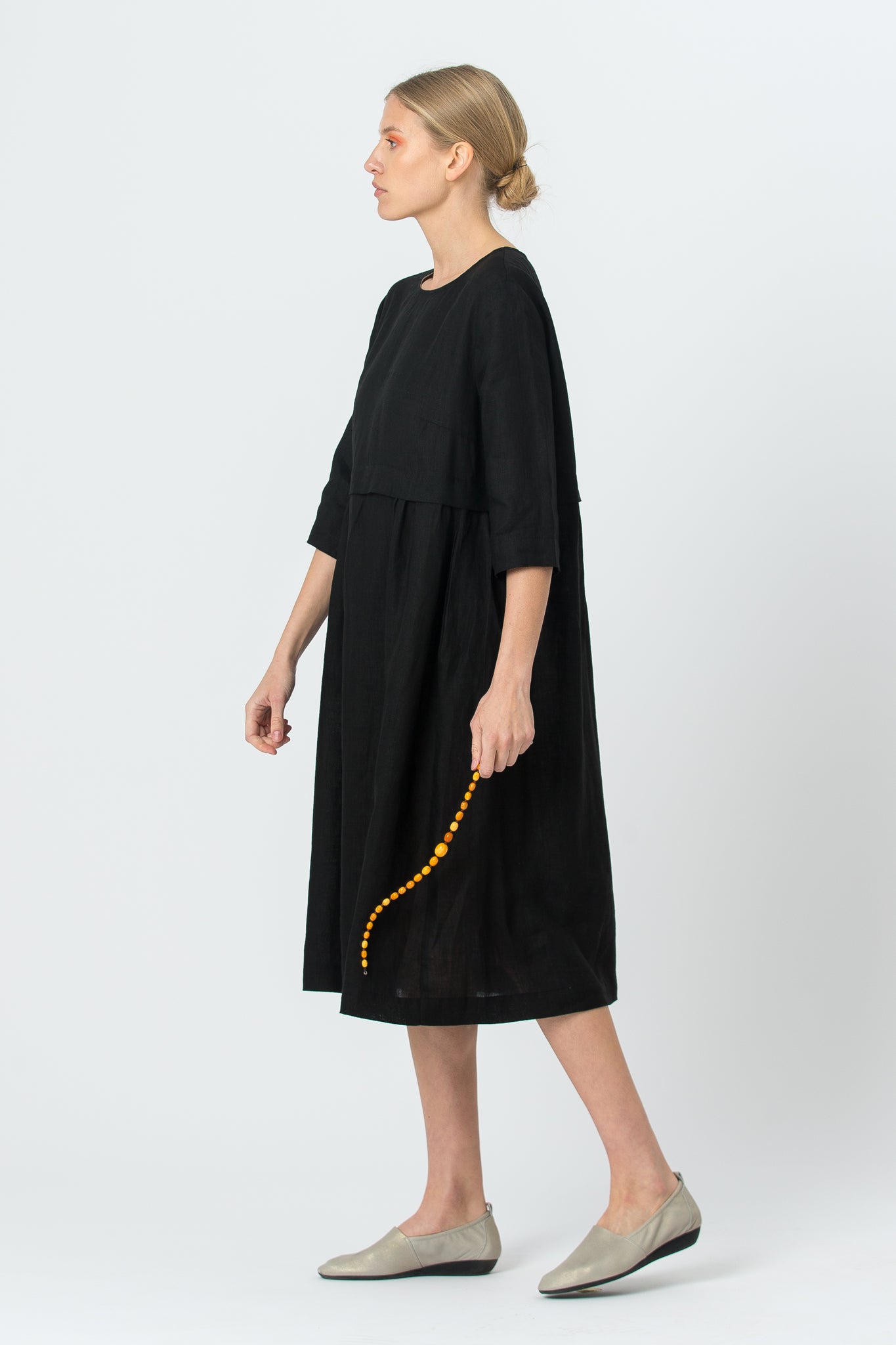 Linen Dress MONIKA black