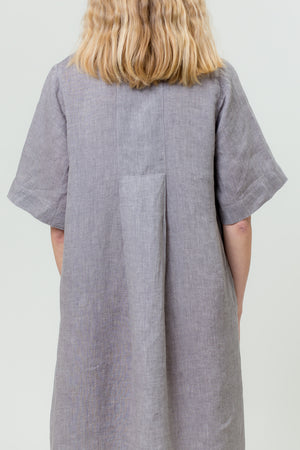 Linen Dress JŪRA graphite grey