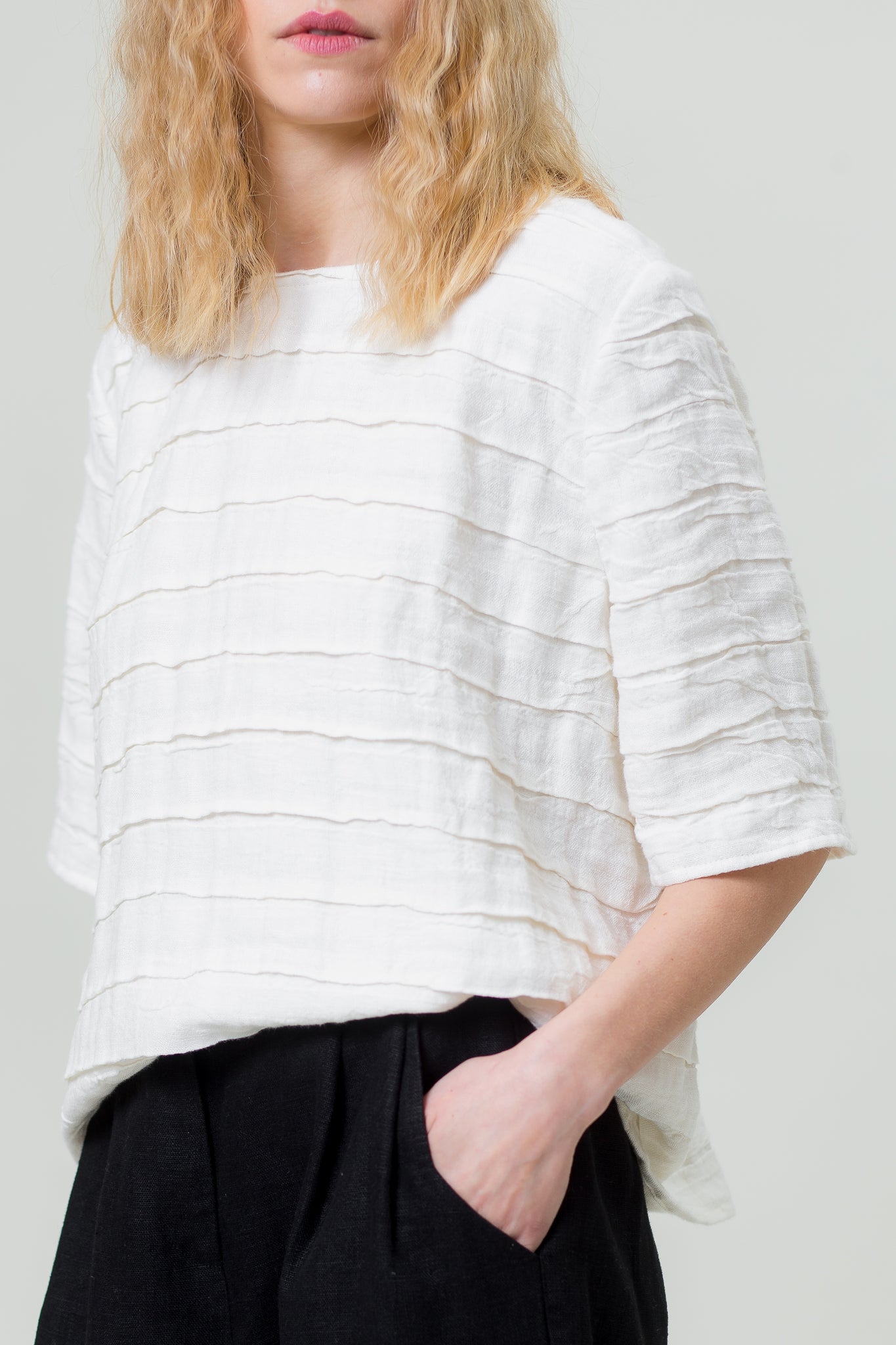 Linen Top BANGA white