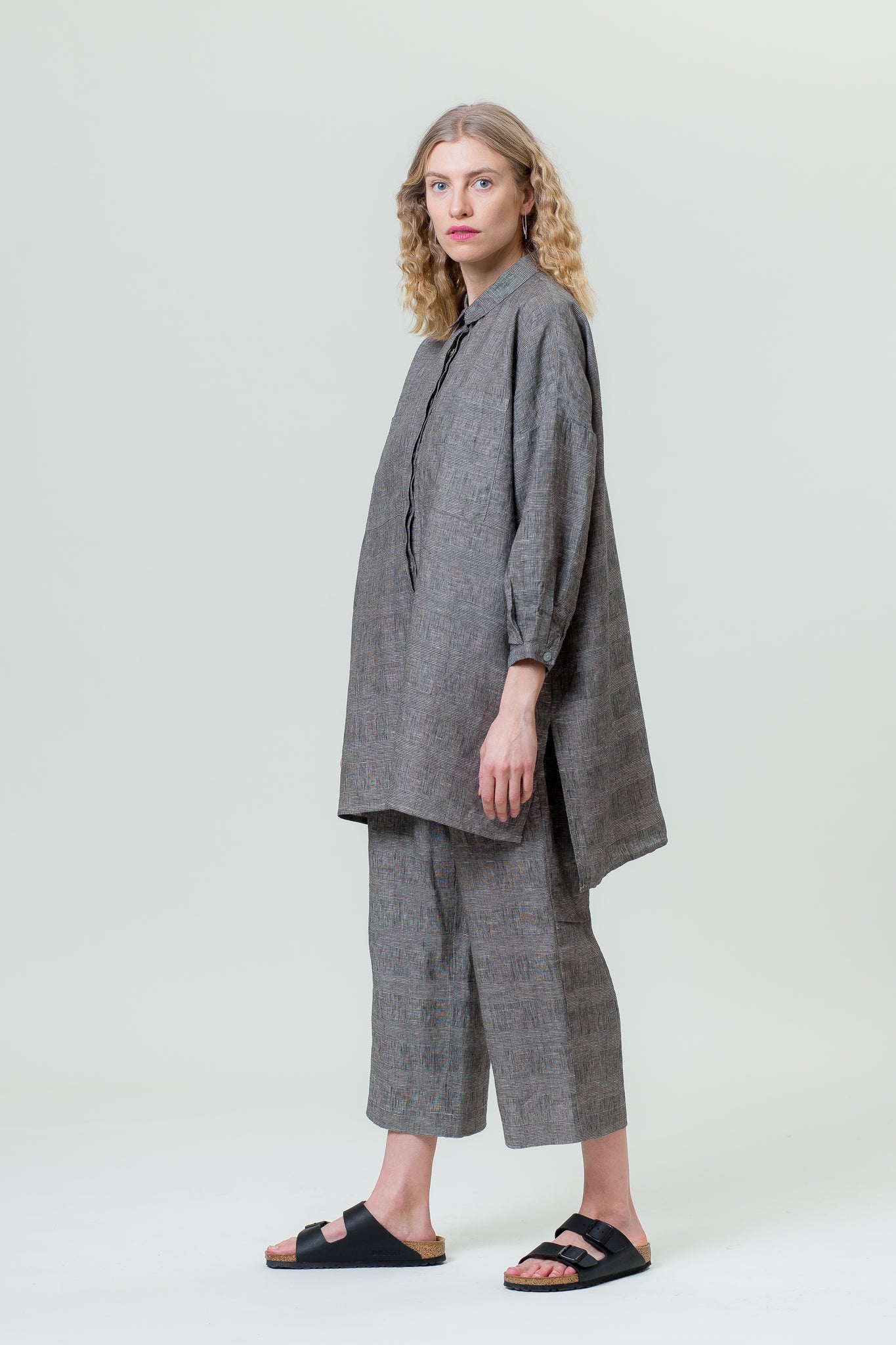 Linen Shirt VANDA graphite grey