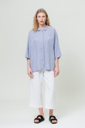 Linen Shirt GINTĖ sunset sky blue