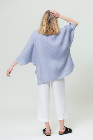 Linen Shirt GINTĖ sunset sky blue