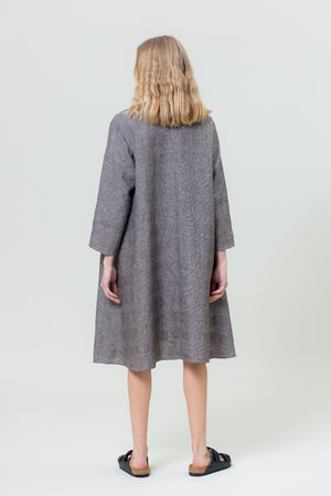 Linen Dress GIEDRĖ graphite grey