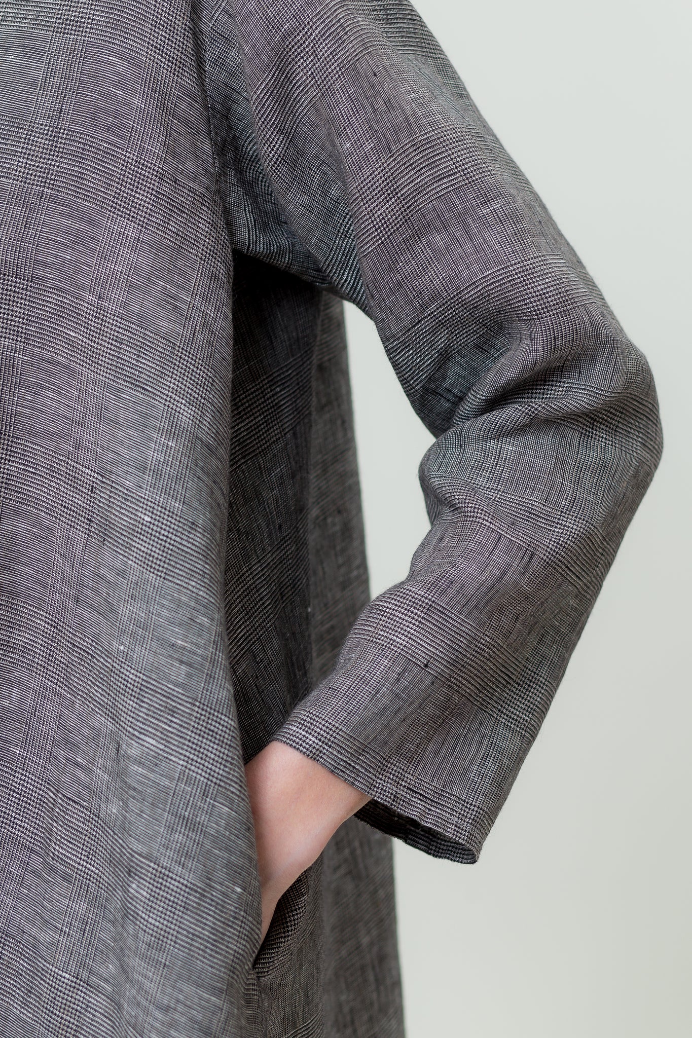 Linen Dress GIEDRĖ graphite grey