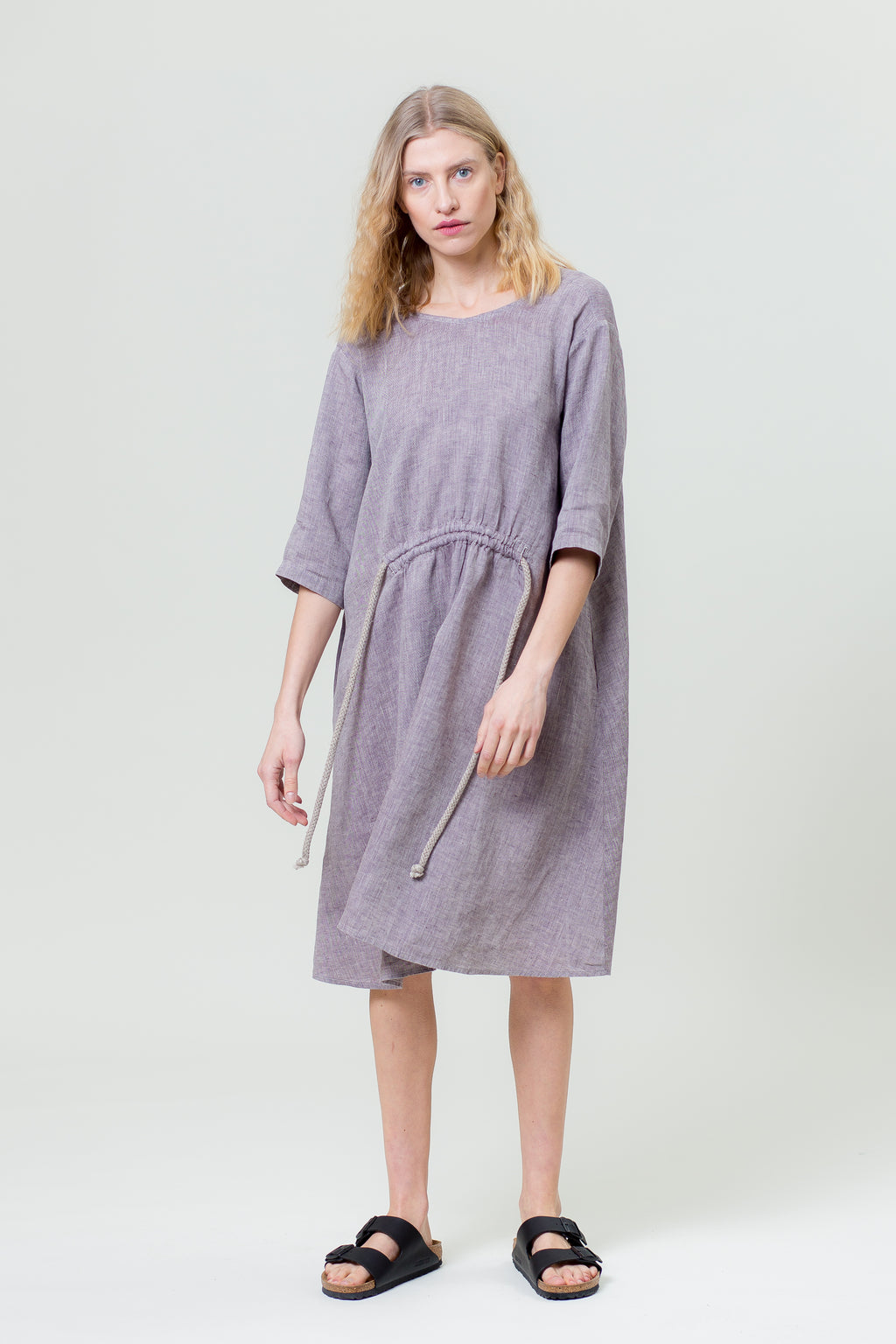 Linen Dress JURGA purple