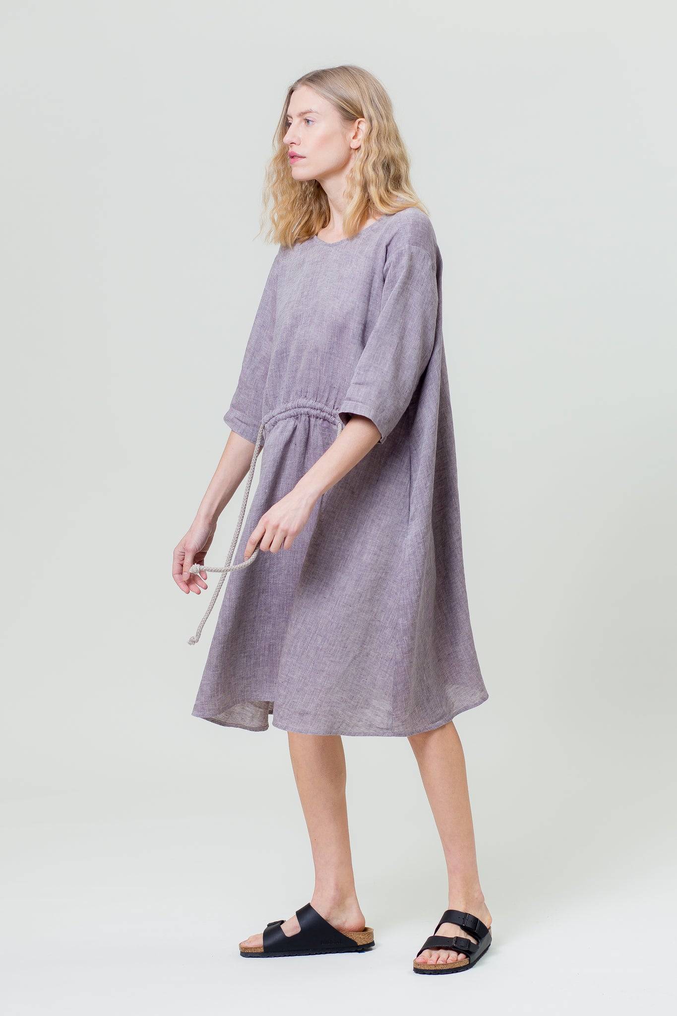 Linen Dress JURGA purple