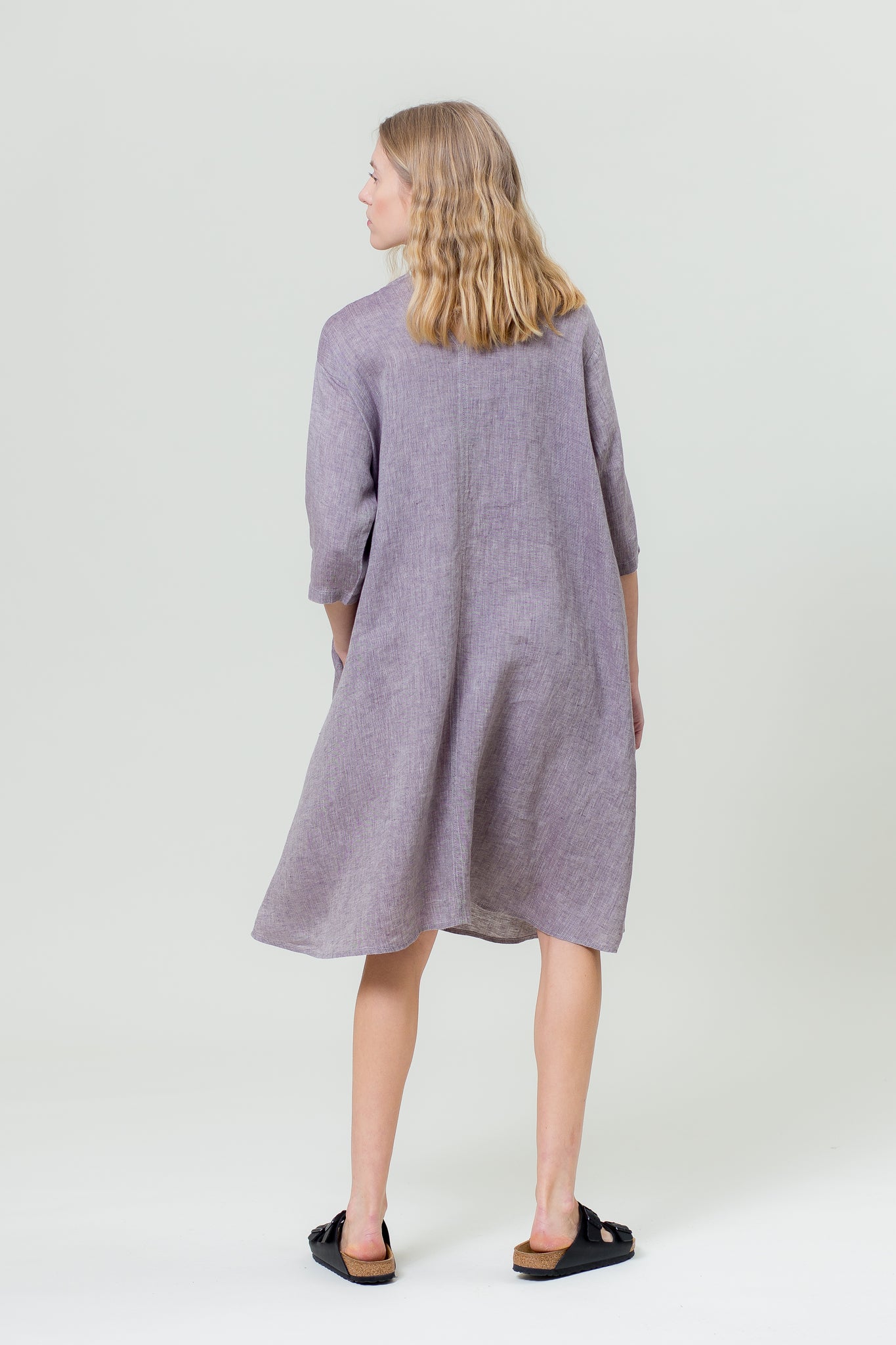 Linen Dress JURGA purple