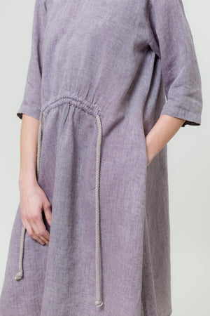 Linen Dress JURGA purple