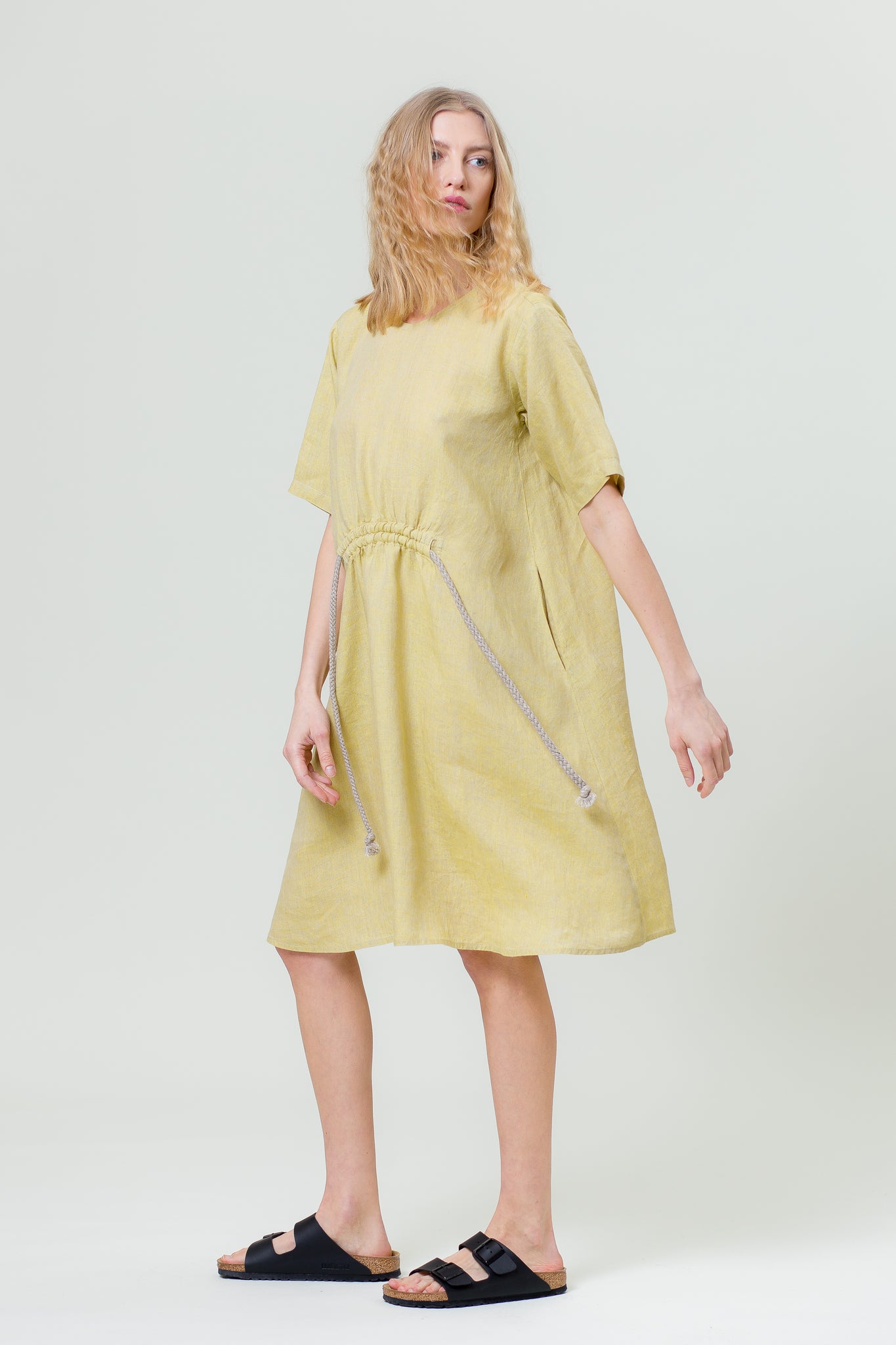 Linen Dress JURGA mimosa