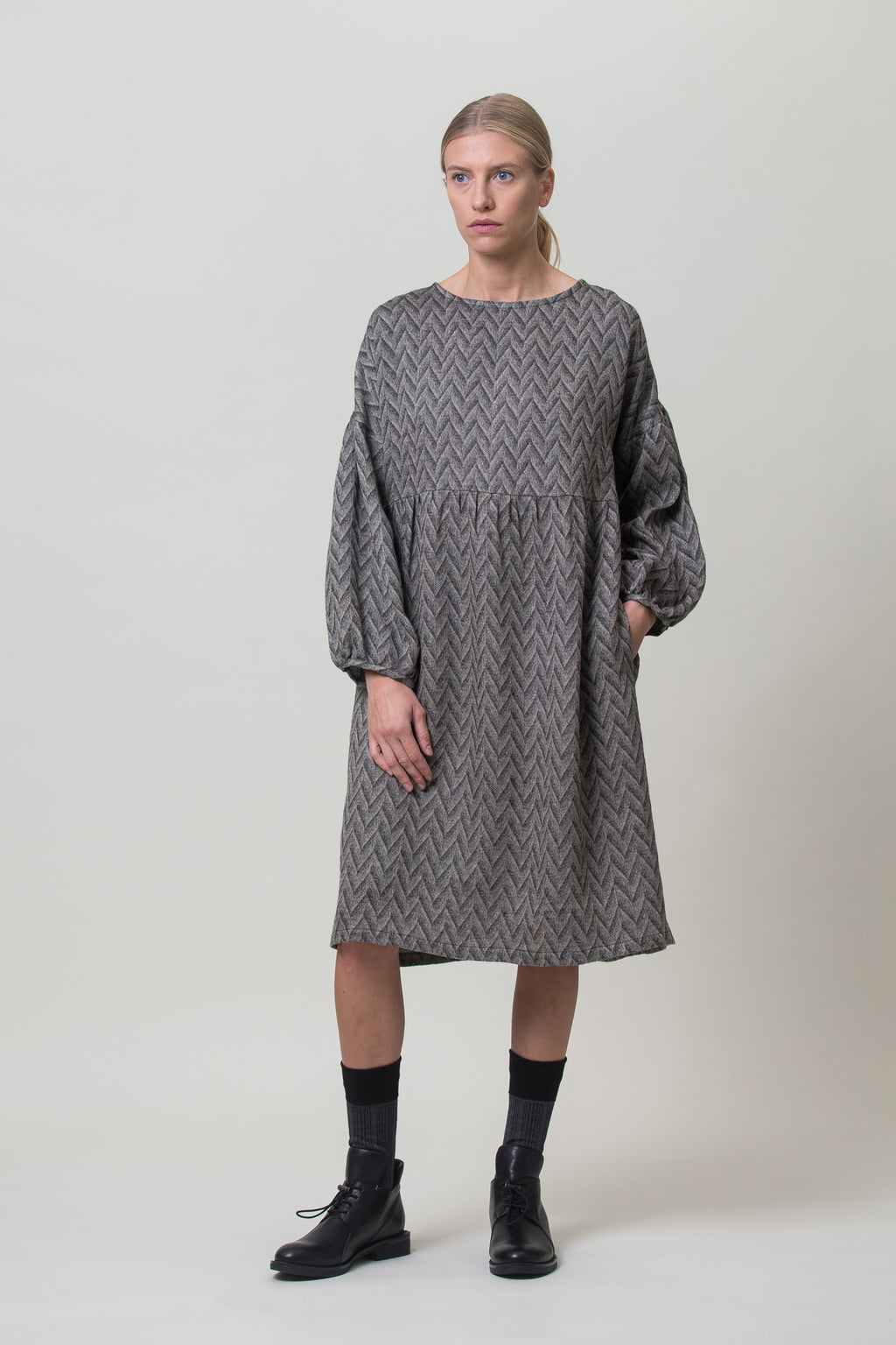 Linen Dress Kamilė Graphite