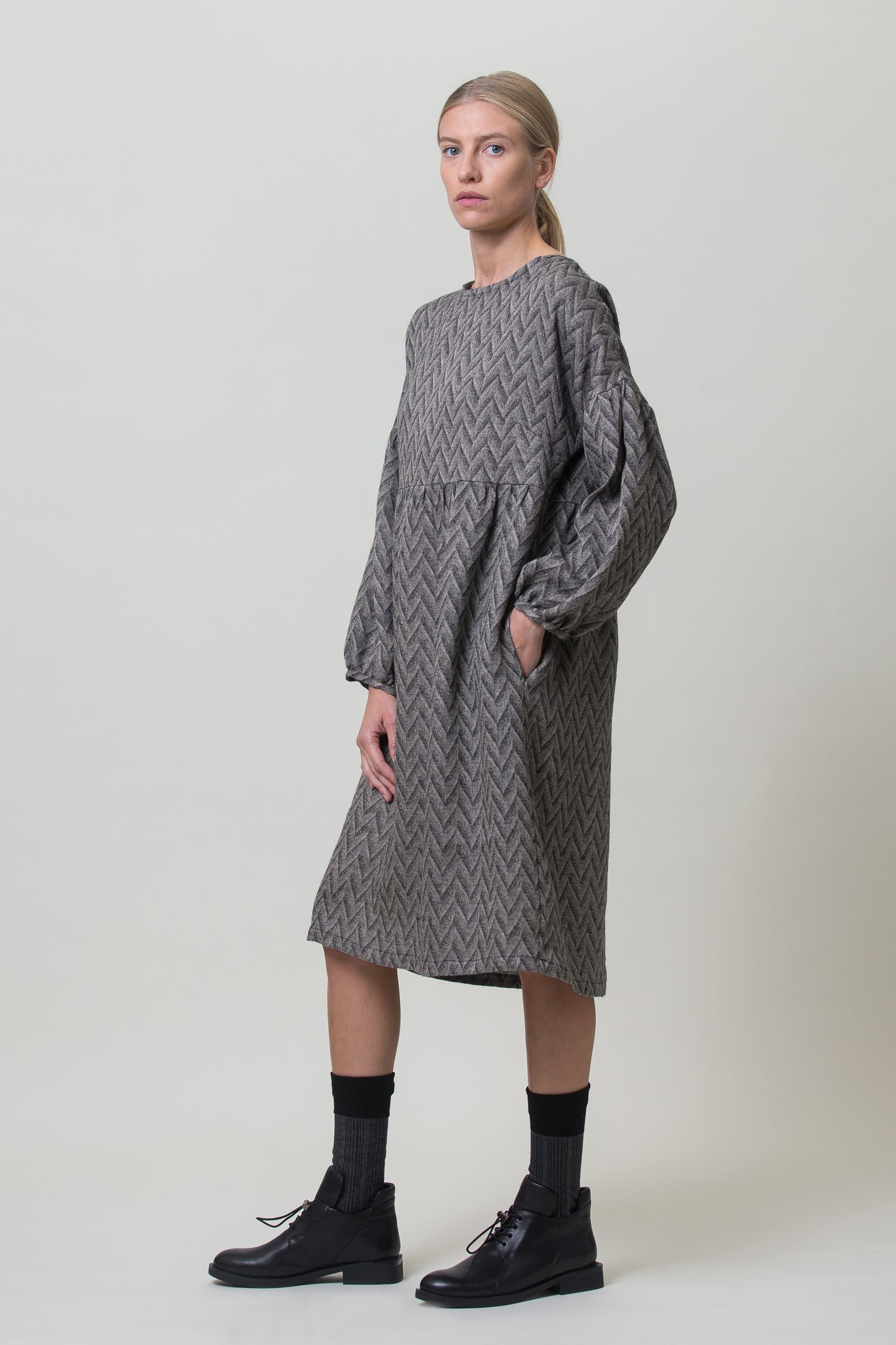 Linen Dress Kamilė Graphite
