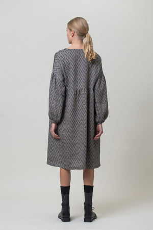 Linen Dress Kamilė Graphite