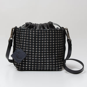 Handwoven Bag AUSTĖ #40 black/silver