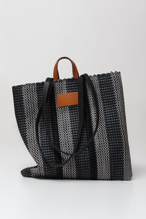 Handwoven Bag Austė #45 black / graphite
