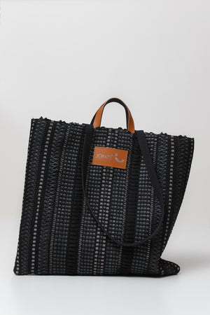 Handwoven Bag Austė #45 black / reflective