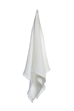 Linen Honeycomb Towel NAGLIS white