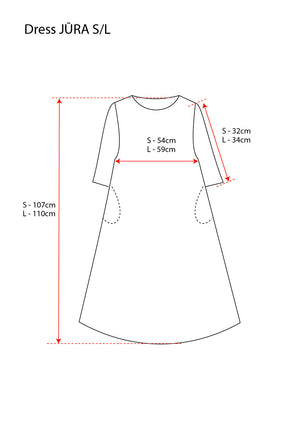 Linen Dress JŪRA mint stripes