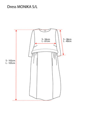Linen Dress MONIKA graphite grey